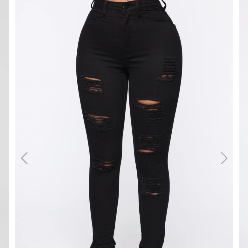 Fashion Nova freeway jeans black (high rise)